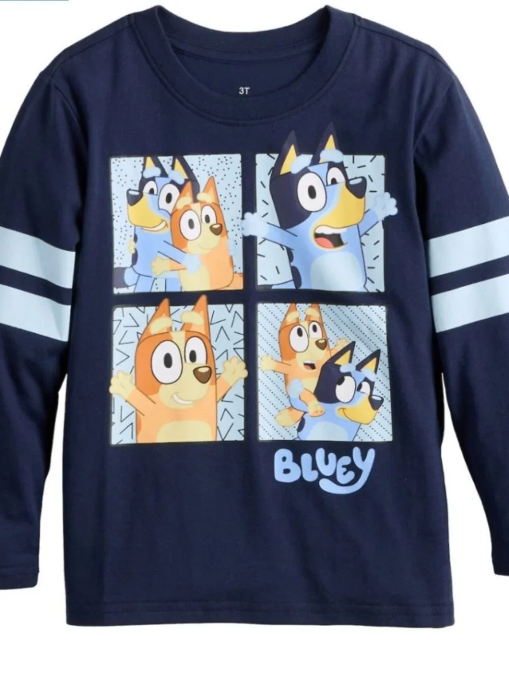 Toddler Boy Bluey and Bingo Character Squares LS  24 mos  by Jumping Beans NWT
